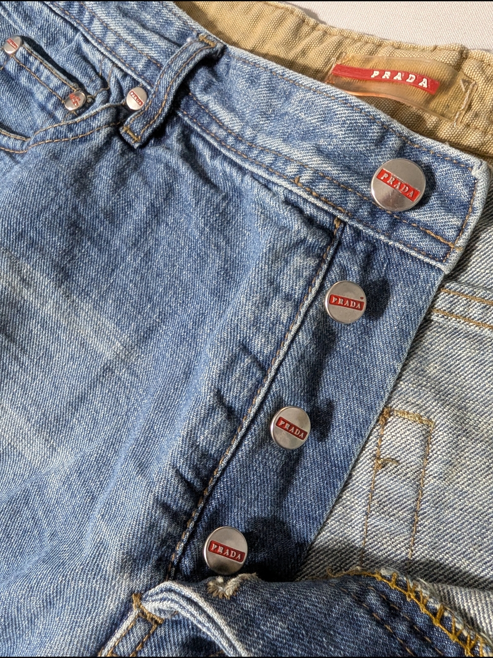 Prada Blue Denim Button-Fly Jeans